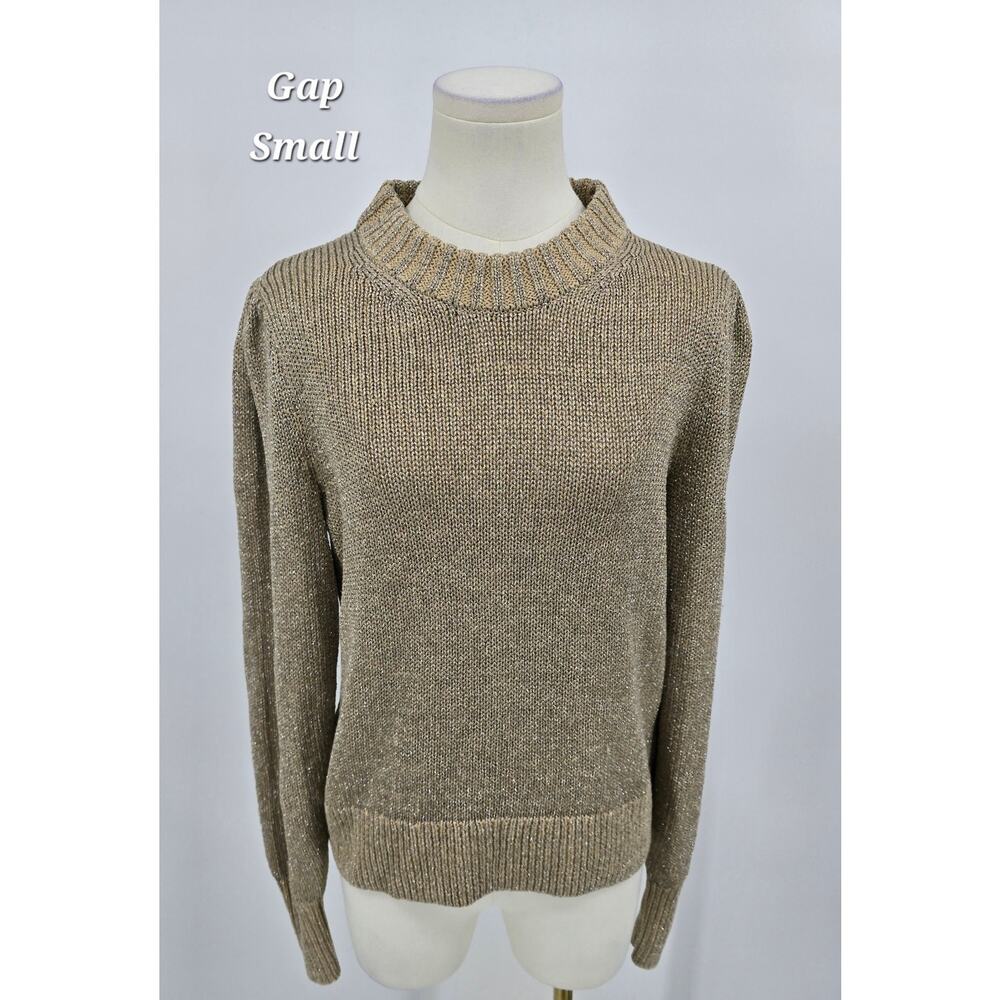 GAP Factory Fairycore Chic Recycled Metallic Crewneck Sweater – Size‎ Small